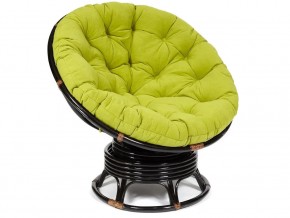 Кресло-качалка Papasan w 23/01 B с подушкой Antique brown, флок Олива в Чебаркуле - chebarkul.магазин96.com | фото