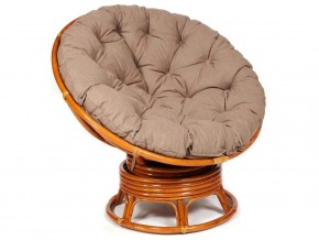 Кресло-качалка Papasan w 23/01 B с подушкой Cognac, экошерсть Коричневый в Чебаркуле - chebarkul.магазин96.com | фото