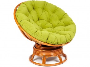 Кресло-качалка Papasan w 23/01 B с подушкой Cognac, флок Олива в Чебаркуле - chebarkul.магазин96.com | фото