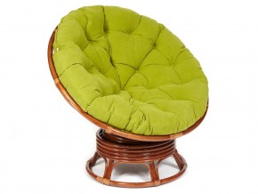 Кресло-качалка Papasan w 23/01 B с подушкой Pecan, флок Олива в Чебаркуле - chebarkul.магазин96.com | фото