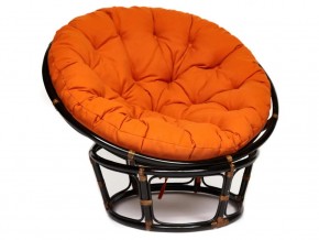 Кресло Papasan 23/01 W с подушкой Antique brown, ткань Оранжевый в Чебаркуле - chebarkul.магазин96.com | фото