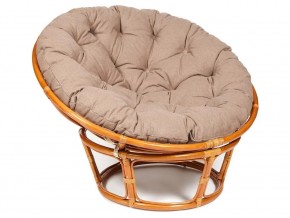 Кресло Papasan 23/01 W с подушкой Cognac, экошерсть Коричневый в Чебаркуле - chebarkul.магазин96.com | фото