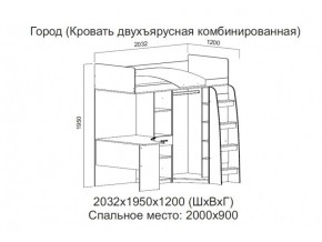 Кровать двухъярусная комбинированная в Чебаркуле - chebarkul.магазин96.com | фото