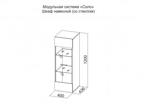 Шкаф навесной (со стеклом) в Чебаркуле - chebarkul.магазин96.com | фото